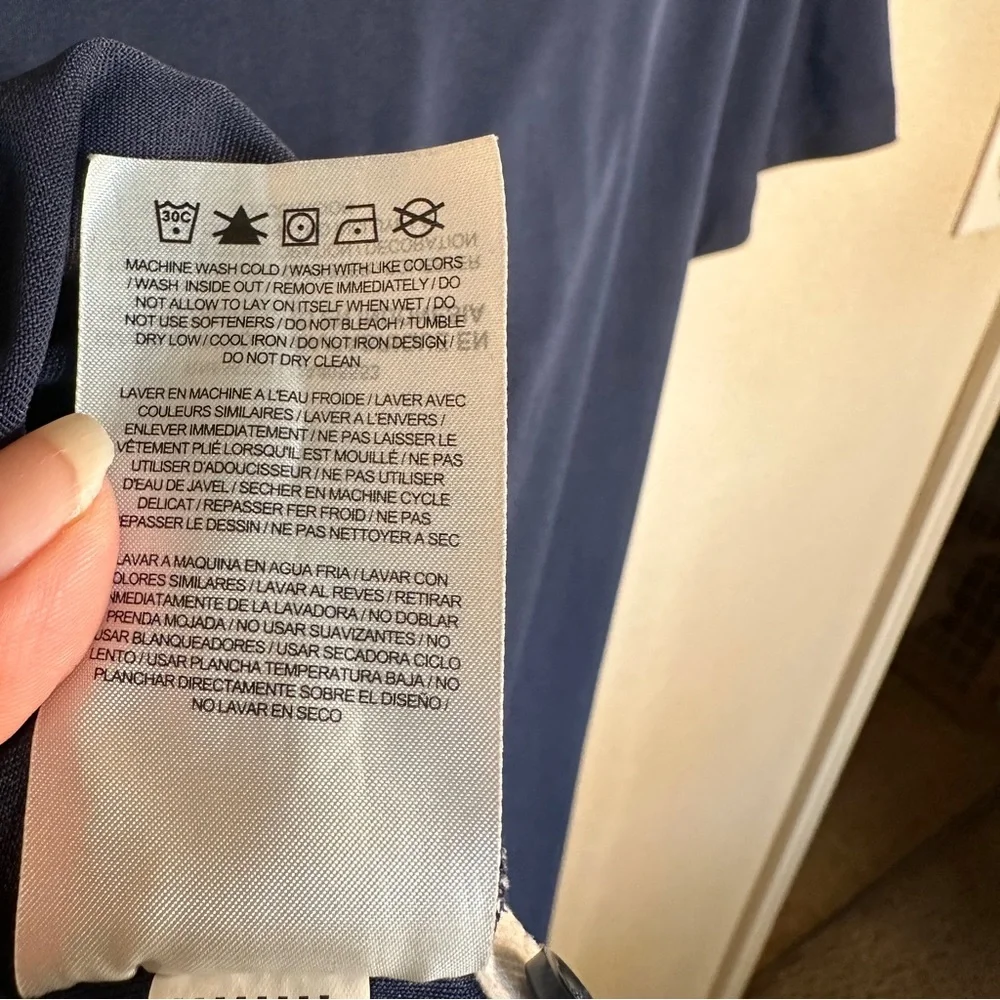 Nike‎ Dri Fit Blue Striped Polo Sz Medium
